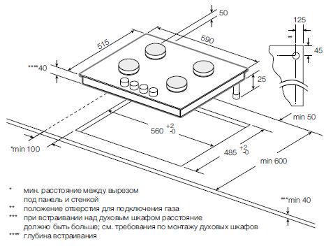 ГАЗОВАЯ ВАРОЧНАЯ ПАНЕЛЬ GRAUDE GS 60.1 C зов 7
