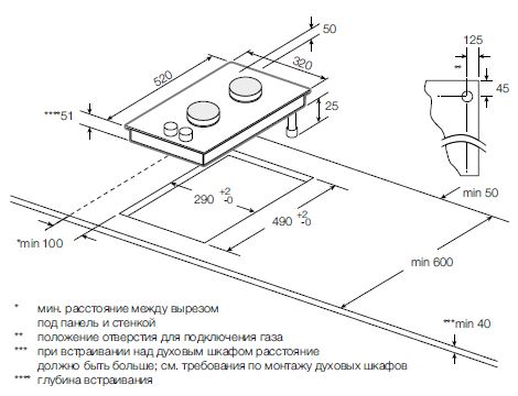 ГАЗОВАЯ ВАРОЧНАЯ ПАНЕЛЬ GRAUDE GS 30.1 SM зов 1