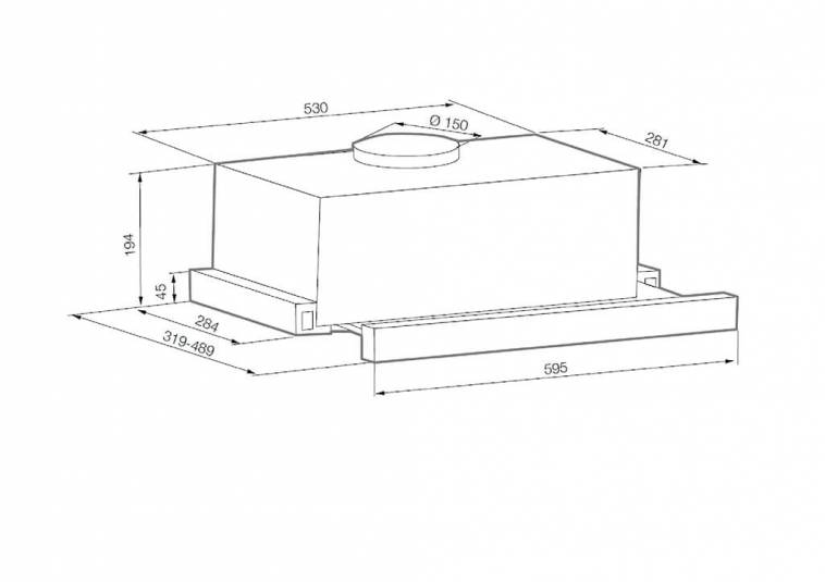 ВЫТЯЖКА С ВЫДВИЖНЫМ ЭКРАНОМ GRAUDE DHF 60.0 W зов 1